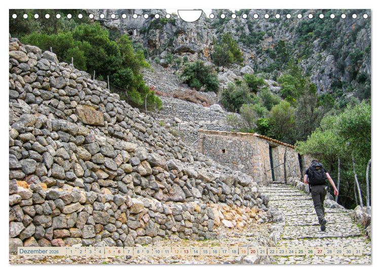 Produktbild: Tramuntana Trekking - Wandern auf Mallorca (Wandkalender 2026 DIN A4 quer), CALVENDO Monatskalender