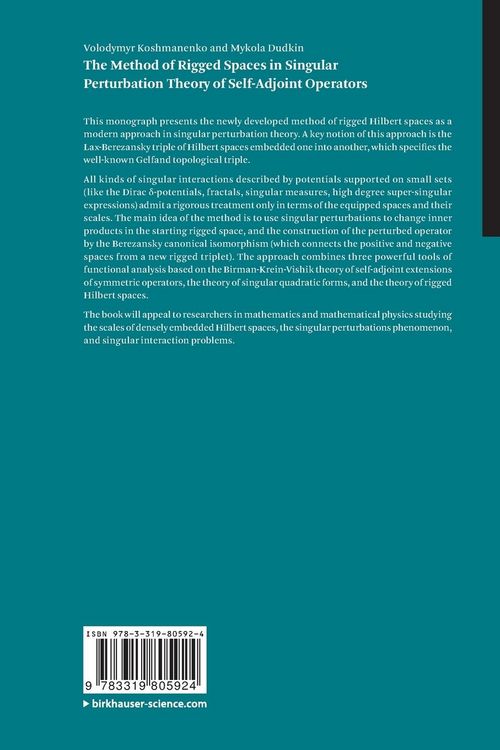 Produktbild: The Method of Rigged Spaces in Singular Perturbation Theory of Self-Adjoint Operators