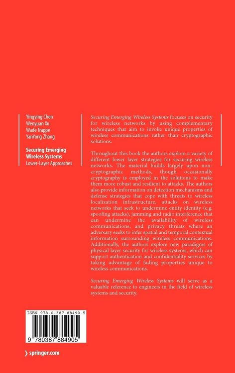 Produktbild: Securing Emerging Wireless Systems