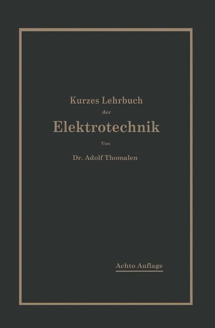 Produktbild: Kurzes Lehrbuch der Elektrotechnik