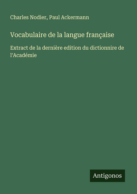 Produktbild: Vocabulaire de la langue fran&ccedil;aise