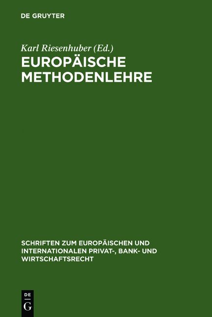 Produktbild: Europ&auml;ische Methodenlehre