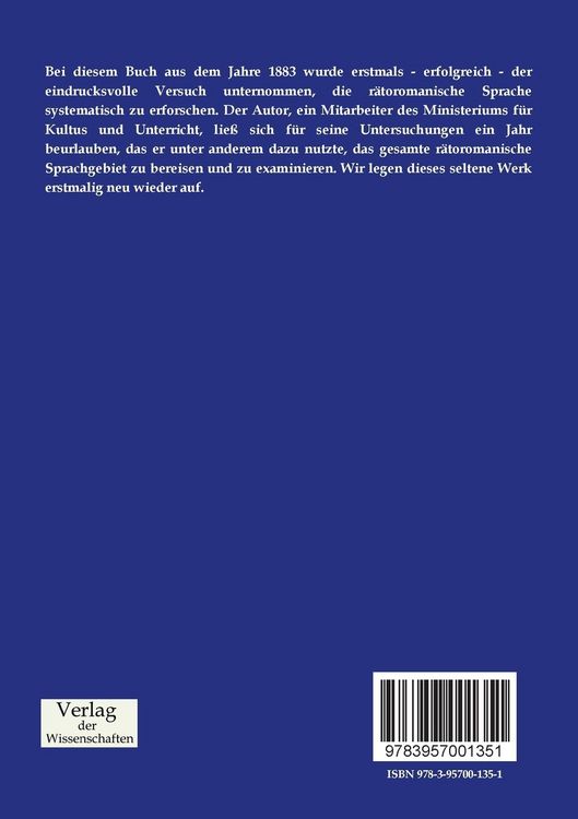 Produktbild: Raetoromanische Grammatik