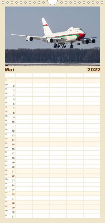 Produktbild: Familienplaner Sch&ouml;nheit der Flugzeuge (Wandkalender 2022 , 21 cm x 45 cm, hoch)
