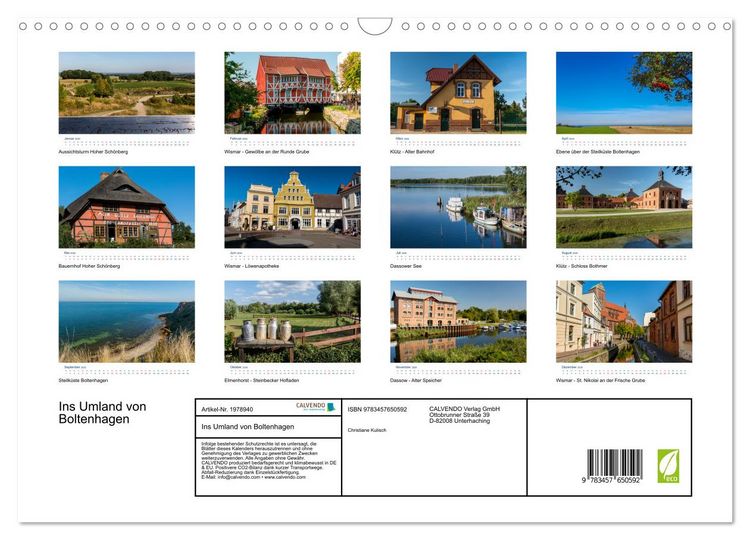 Produktbild: Ins Umland von Boltenhagen (Wandkalender 2026 DIN A3 quer), CALVENDO Monatskalender