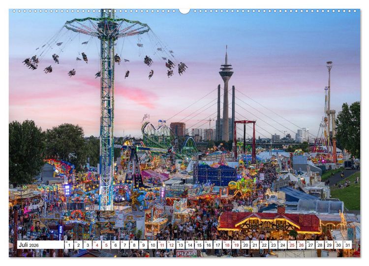 Produktbild: Urbane Impressionen. D&uuml;sseldorf - Moderne Stadt mit gr&uuml;nem Herz. (hochwertiger Premium Wandkalender 2026 DIN A2 quer), Kunstdruck in Hochglanz