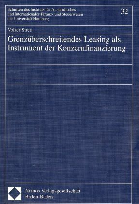 Produktbild: Grenz&uuml;berschreitendes Leasing als Instrument der Konzernfinanzierung