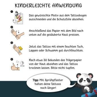 Produktbild: 150 hautfreundliche Kindertattoos &ndash; Thema: Tierischer Spa&szlig;