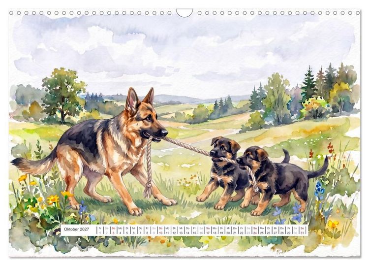 Produktbild: Treue Gef&auml;hrten (Wandkalender 2027 DIN A3 quer), CALVENDO Monatskalender