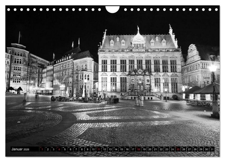 Produktbild: Historisches Bremen (Wandkalender 2026 DIN A4 quer), CALVENDO Monatskalender