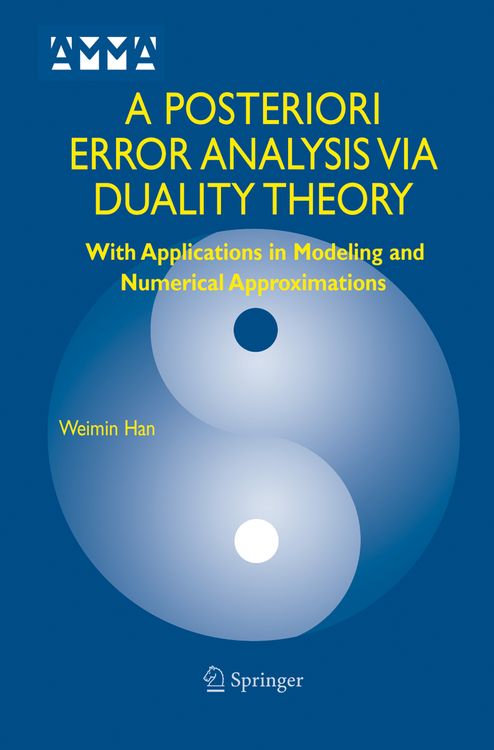 Produktbild: A Posteriori Error Analysis Via Duality Theory