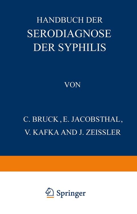 Produktbild: Handbuch der Serodiagnose der Syphilis