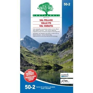 Produktbild: Carta n. 50.2. Val Pellice, Valle Po, Val Varaita. Carta dei sentieri e stradale scala 1:50.000
