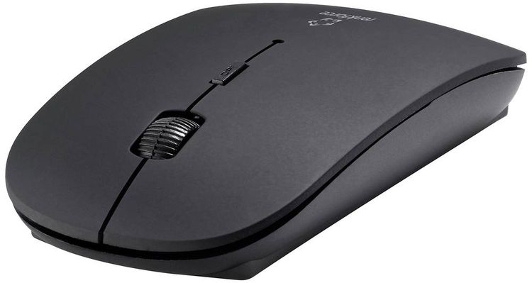 Produktbild: Renkforce RF-KMC-410 Kabellos Tastatur, Maus-Set Deutsch, QWERTZ Schwarz