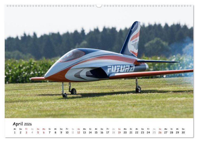 Produktbild: Tollk&uuml;hne Helden der Fliegerei - Modellflugzeuge in Aktion (hochwertiger Premium Wandkalender 2026 DIN A2 quer), Kunstdruck in Hochglanz