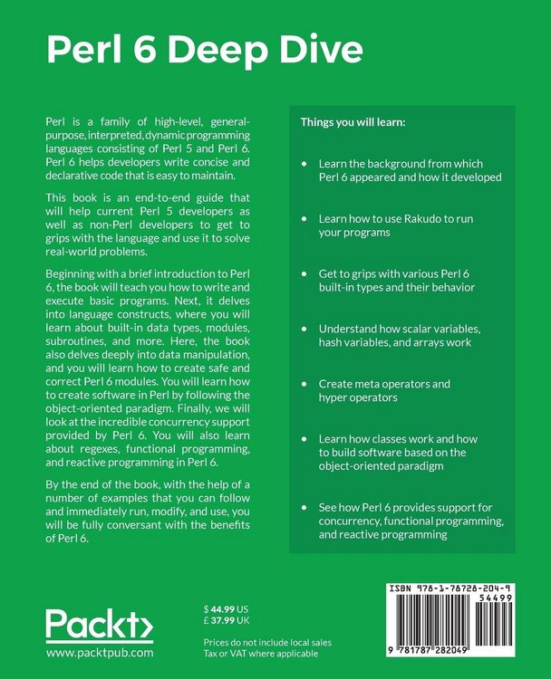 Produktbild: Perl 6 Deep Dive