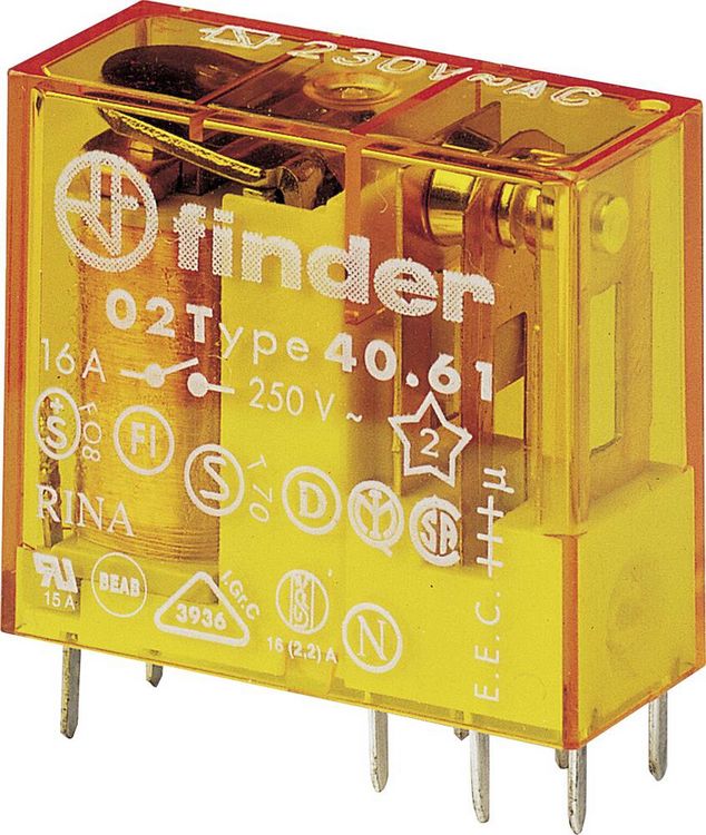 Produktbild: Finder 40.61.8.230.1000 Printrelais 230 V/AC 16A 1 Wechsler 1St.