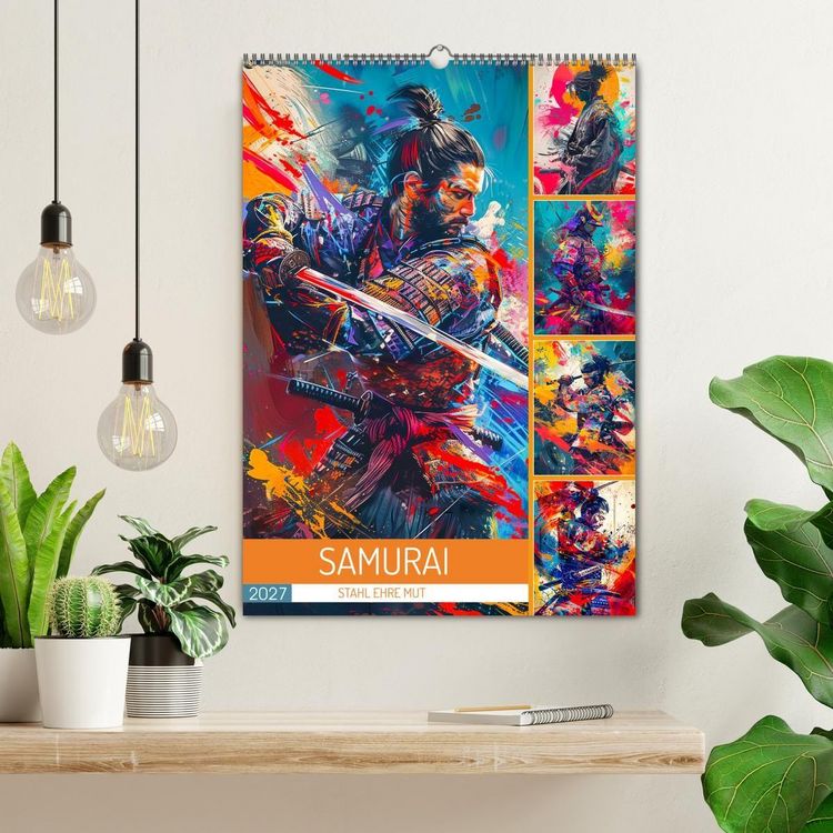 Produktbild: Samurai - Stahl Ehre Mut (Wandkalender 2027 DIN A2 hoch), CALVENDO Monatskalender