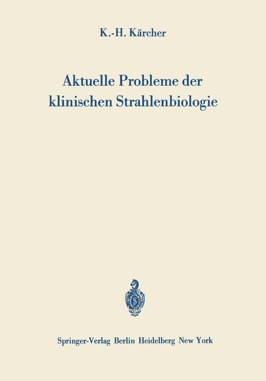 Produktbild: Aktuelle Probleme der klinischen Strahlenbiologie