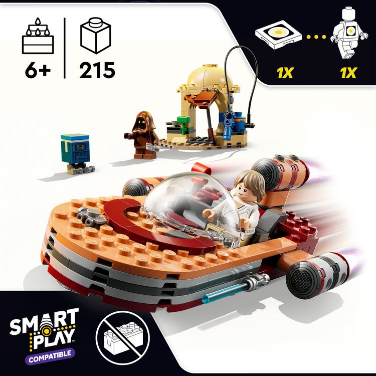 Produktbild: LEGO Star Wars 75420 SMART Play: Lukes Landspeeder, Spielzeug ab 6 Jahre