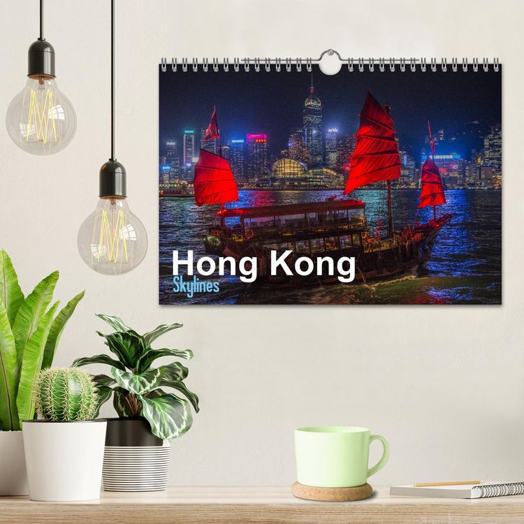 Produktbild: Hong Kong - Skylines (Wandkalender 2026 DIN A4 quer), CALVENDO Monatskalender
