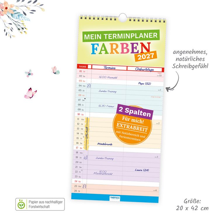 Produktbild: TR&Ouml;TSCH - Mein Terminplaner Farben 2027