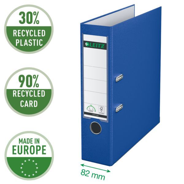 Produktbild: Leitz Ordner 1010 DIN A4 R&uuml;ckenbreite: 80mm Nachtblau 2 B&uuml;gel 10105068