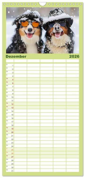 Produktbild: Familienplaner 2026 - Bauernhof-Freunde - Hunde und ihre tierischen Freundschaften mit 5 Spalten (Wandkalender, 21 x 45 cm) CALVENDO