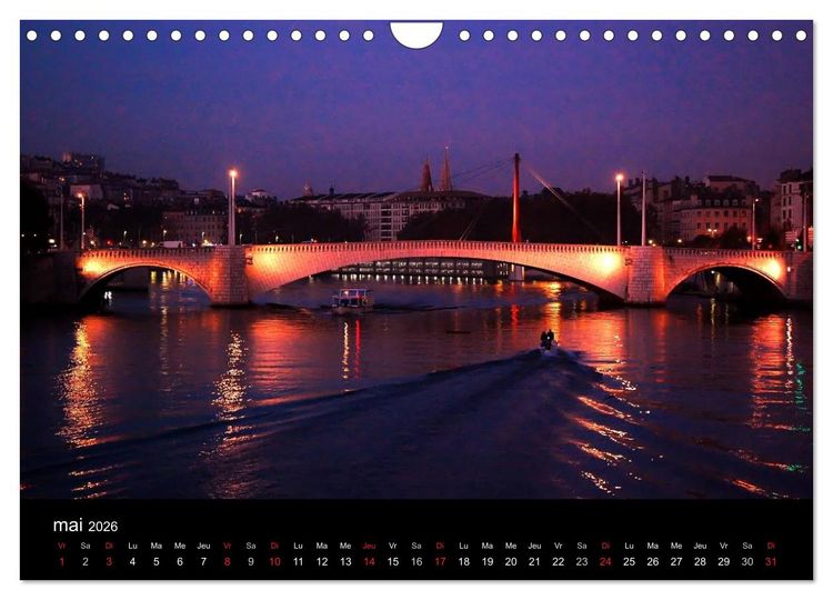 Produktbild: Lyon Magie de la lumi&egrave;re (Calendrier mural 2026 DIN A4 vertical), CALVENDO calendrier mensuel