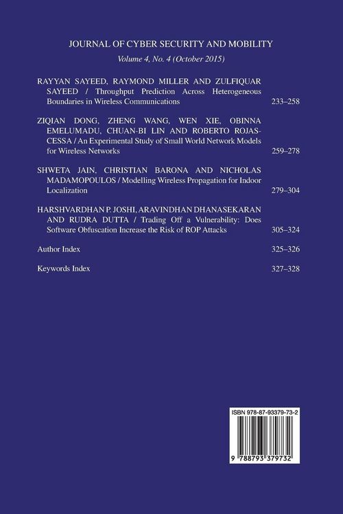 Produktbild: Journal Of Cyber Security and Mobility 4-4