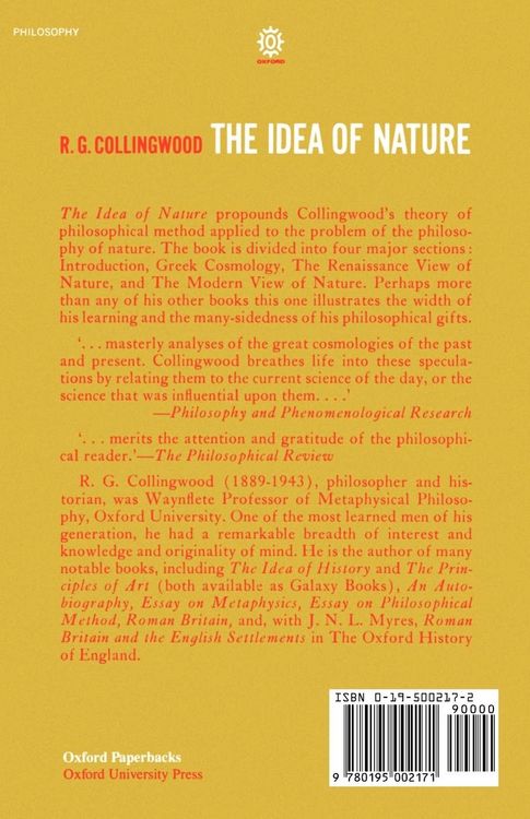 Produktbild: The Idea of Nature