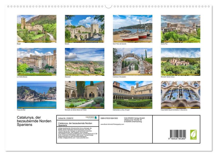 Produktbild: Catalunya, der bezaubernde Norden Spaniens (hochwertiger Premium Wandkalender 2027 DIN A2 quer), Kunstdruck in Hochglanz