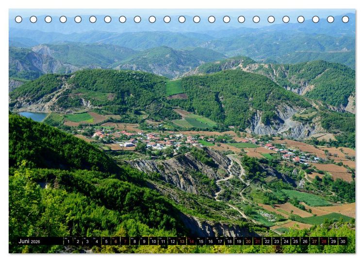 Produktbild: Landschaften in Albanien (Tischkalender 2026 DIN A5 quer), CALVENDO Monatskalender