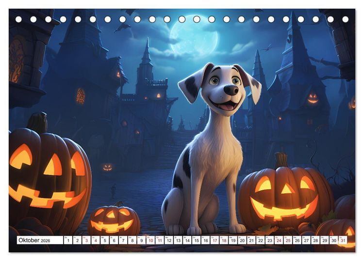 Produktbild: Lustige Comic Hunde (Tischkalender 2026 DIN A5 quer), CALVENDO Monatskalender