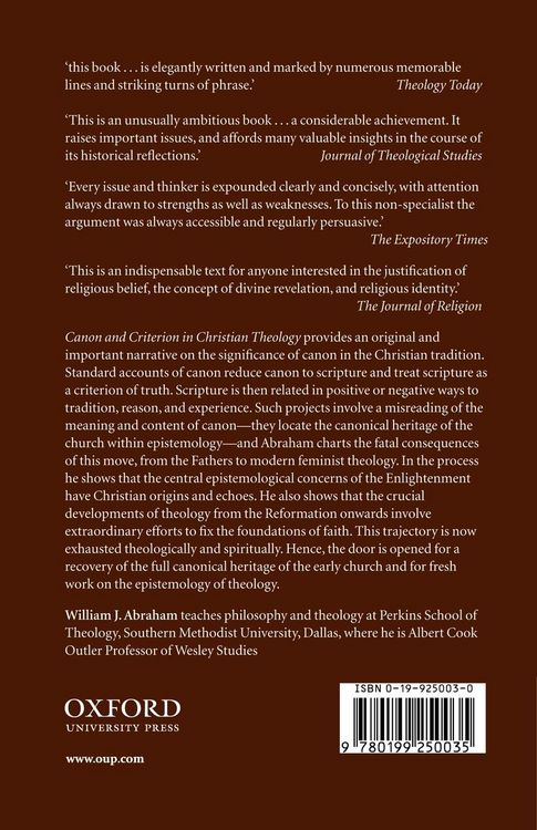 Produktbild: Canon and Criterion in Christian Theology