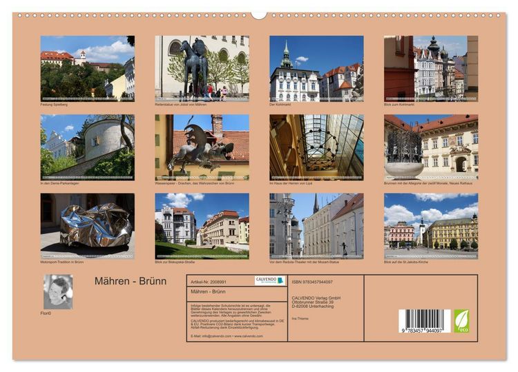 Produktbild: M&auml;hren - Br&uuml;nn (hochwertiger Premium Wandkalender 2026 DIN A2 quer), Kunstdruck in Hochglanz