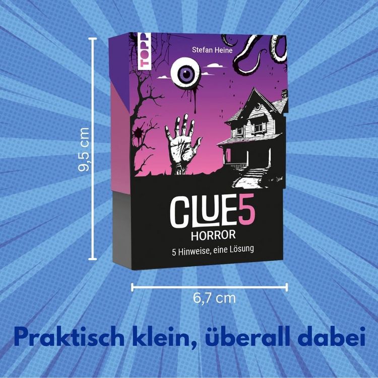 Produktbild: CLUE5 #Horror. 5 Hinweise, nur eine L&ouml;sung. Das Trend-Quiz f&uuml;r deine Tasche