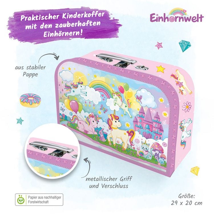 Produktbild: Tr&ouml;tsch Kinderkoffer gro&szlig; Einhornwelt