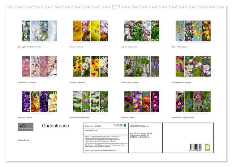 Produktbild: Gartenfreude (Wandkalender 2026 DIN A2 quer), CALVENDO Monatskalender