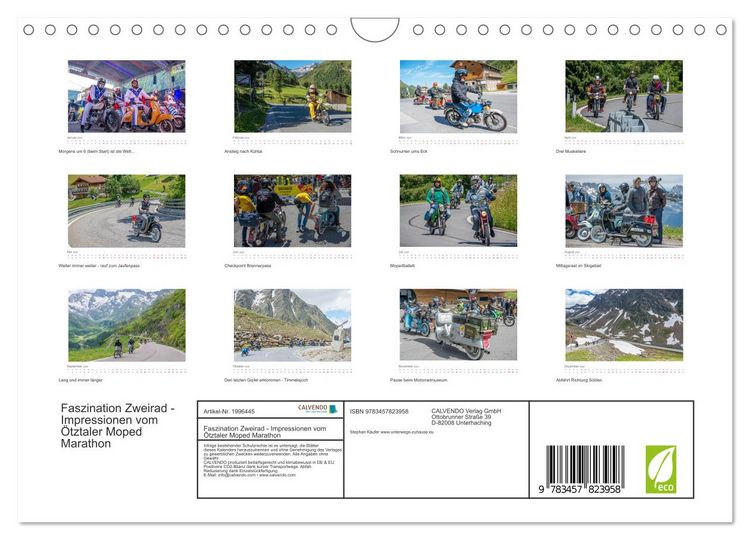 Produktbild: Faszination Zweirad - Impressionen vom &Ouml;tztaler Moped Marathon (Wandkalender 2026 DIN A4 quer), CALVENDO Monatskalender