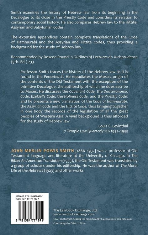 Produktbild: The Origin and History of Hebrew Law