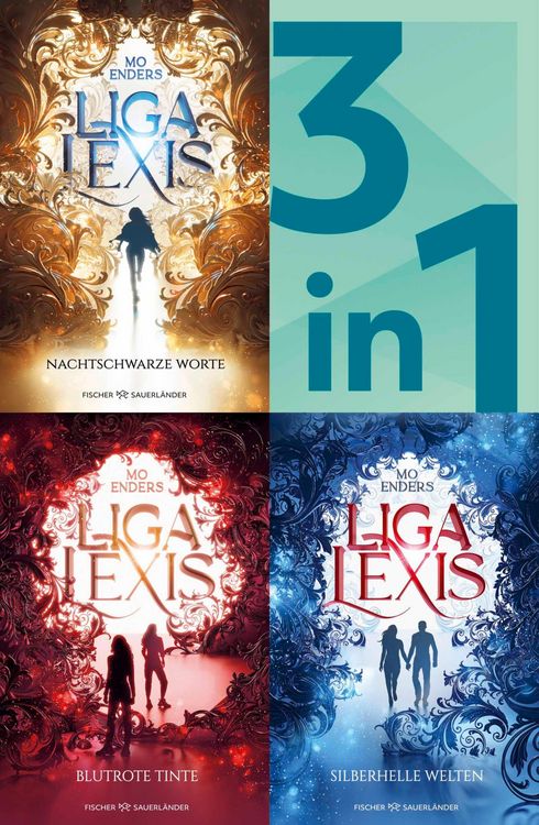 Produktbild: Bookford Manor Trilogie Band 1-3 in einem Bundle: Liga Lexis Nachtschwarze Worte / Blutrote Tinte / Silberhelle Welten