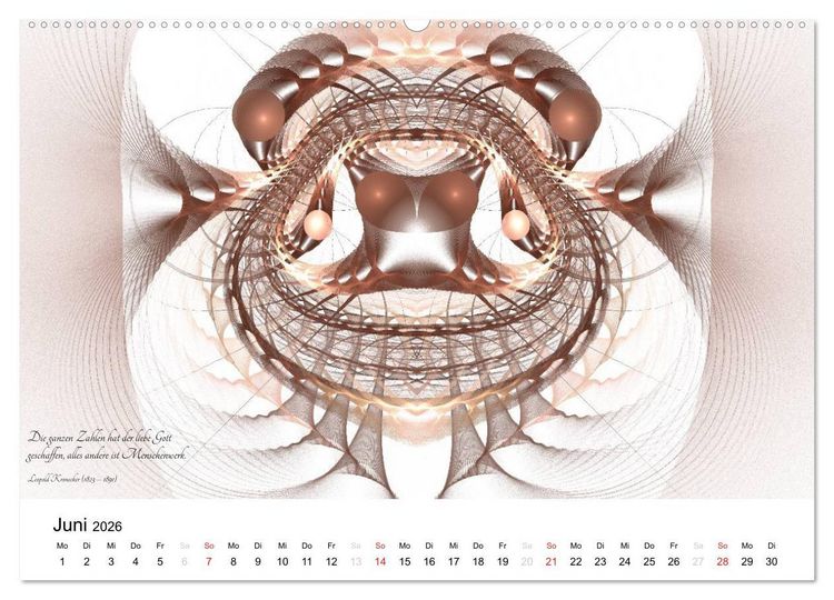 Produktbild: Mathematik - Grafiken und Zitate 2026 (Wandkalender 2026 DIN A2 quer), CALVENDO Monatskalender