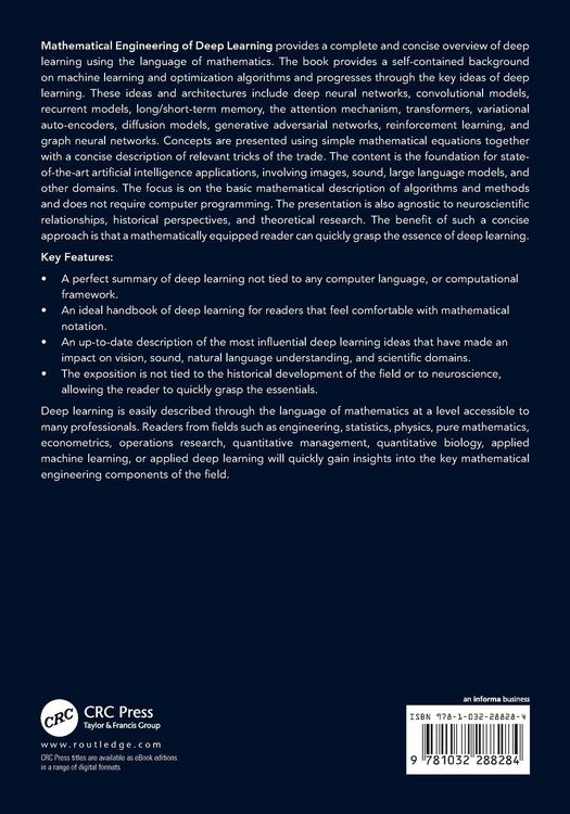 Produktbild: Mathematical Engineering of Deep Learning