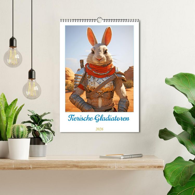 Produktbild: Tierische Gladiatoren (Wandkalender 2026 DIN A3 hoch), CALVENDO Monatskalender