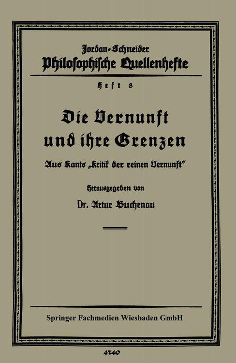 Produktbild: Die Vernunft und ihre Grenzen