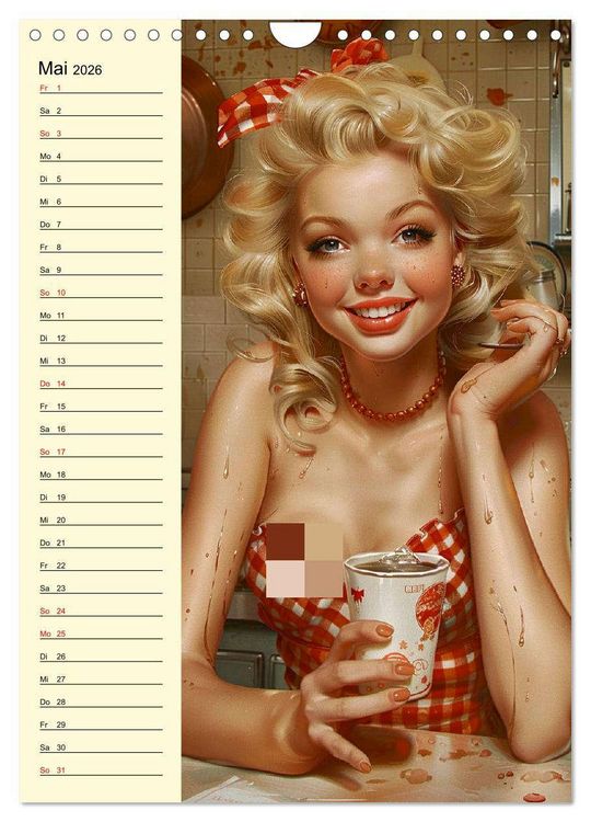 Produktbild: Schatz, ich hab gekocht! Sexy-lustige Pin-up-Girls in der K&uuml;che (Wandkalender 2026 DIN A4 hoch), CALVENDO Monatskalender