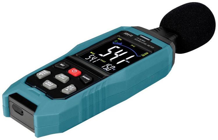 Produktbild: Joy-it Schallpegel-Messger&auml;t Farbdisplay, Datenlogger JT-SLM01 30 - 130 dB 31.5 Hz - 8 kHz USB