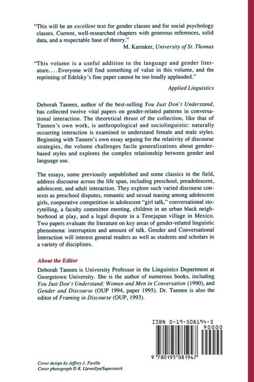 Produktbild: Gender and Conversational Interaction