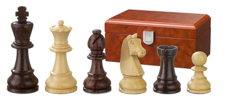 Produktbild: Schachfiguren Barbarossa, K&ouml;nigsh&ouml;he 65 mm, gewichtet, in Holzbox